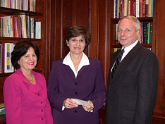 Jackie Bowen, Susan Butta, and UMUC President Gerald Heeger